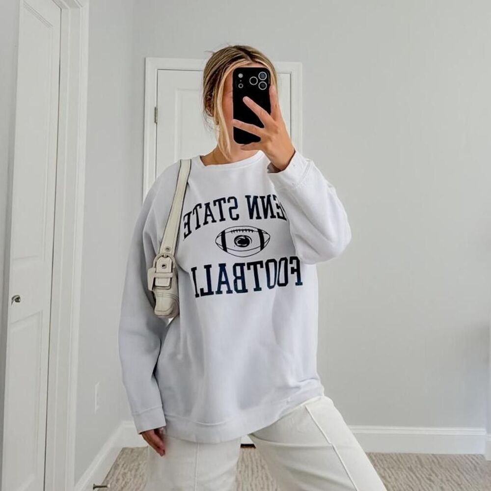 Penn state football white crewneck